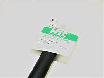 NTE Electronics Heat Shrink Tubing - 1/2" Diameter, 6" Length, Thin Wall, White (Pack Of 12)