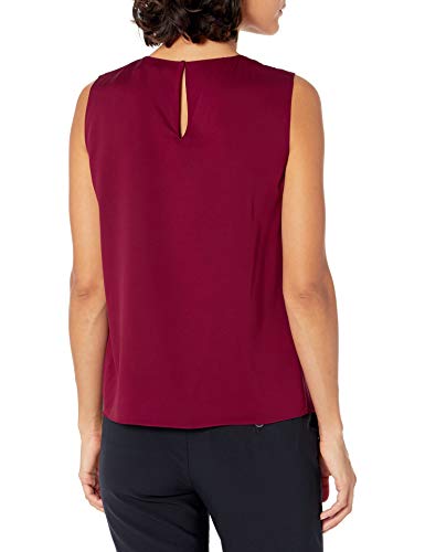 Theory Women's Core Stretch Silk Straight Shell, Currant, Large #TOP1