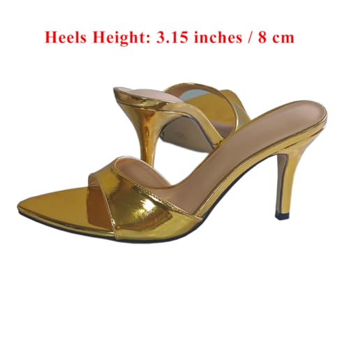 Stiletto High Heels for Women Sexy Open Toe Mules Heeled Sandals Comfort Slip-on Prom Party Dress Shoes 3.15 Inches Heels4