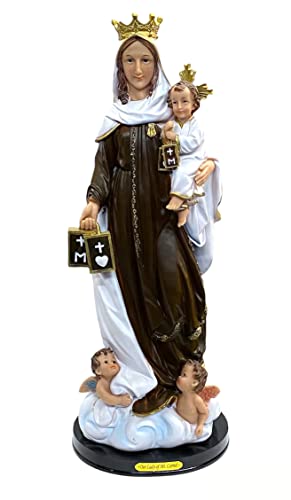 Estatua Virgen del Carmen 18 pulgadas Decoración Religiosa