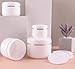 White Plastic Jar with Dome Lid 8 Oz (250g) Refillable Make-up Cosmetic Jars Empty Face Cream Lip Balm Lotion Storage Container Pot Case (Pack of 6)