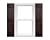 Polaris Homeside 4 Board and Batten Joined Vinyl Shutters (1 Pair) 14-1/2in. x 59in. - 022 Chocolate