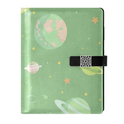 Carnet de notes ligné cuir vert souple couverture imperméable petit format