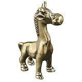 Décoration girafe pour la maison - créée par des artisans qualifiés dans un style traditionnel avec un savoir-faire exceptionnel, cette statue de girafe en laiton est une pièce de collection précieuse