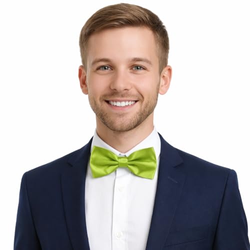 Image of Mens Classic Solid colour Bowtie 6pcs /12pcs Combo Pre-tied Satin polyester Formal tuxedo Bow tie Set For Boy Women and Men & Adjustable Length