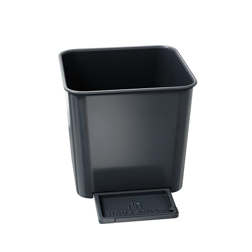 Image of Car Trash Can for Vehicles Leakproof Compact Garbage Bin w /Stability Flap, Anti-Slip Base, Portable Trash Holder for Cars, Trucks, SUVs, Minivans (Gray, Small)