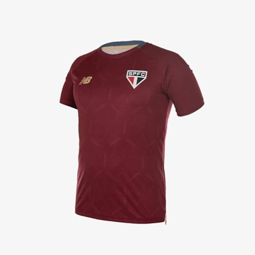 Camisa Masculina NB Treino SPFC 2025, Bordô Mercúrio Vermelho, GG