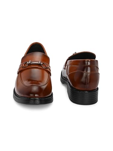Image of STANPHORD Men Formal Loafer Shoes | Patent PU Slip-On Moccasins | Flat Rubber Sole | Casual Office Driving Travel Wear | Lightweight (TPSL S1)