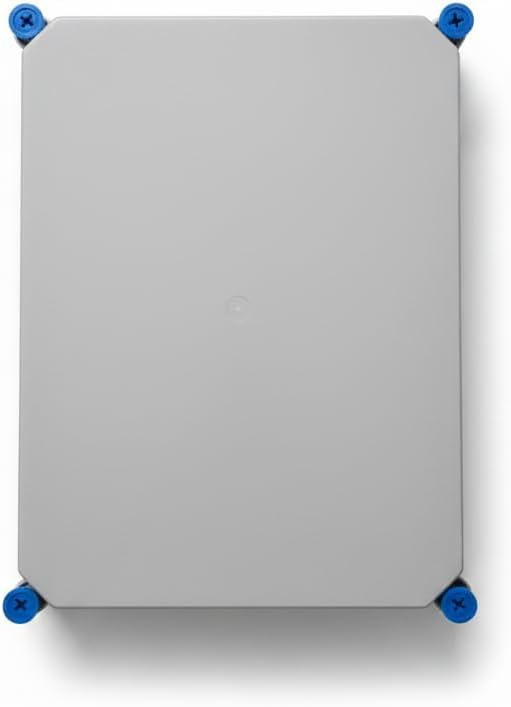 IP67 Solar Junction Box | Waterproof ABS Plastic Electrical Enclosure | Weatherproof Solar PV Distribution Box for Outdoor & Indoor Use (Size: 280x200x120 mm | Color: Grey | Pieces: 1)