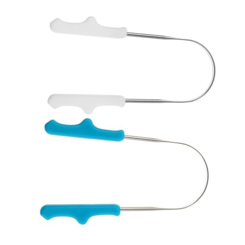 PartyKindom 2Pcs U Shape Tongue Scraper Oral Device for Mouth Cleaning Lightweight Compact Tongue Scraping Gadget Suitable for Adults for Home Travel Use