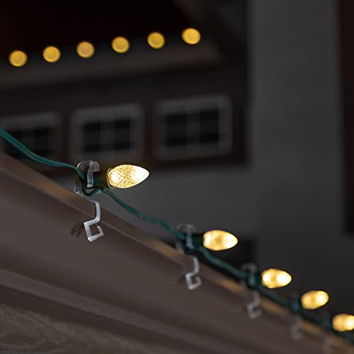 Holiday Lighting Outlet Faceted C7 Christmas Lights | Sun Warm White Led Light Bulbs Holiday Decoration | Warm Christmas Decor For Indoor & Outdoor Use | 2 Smd Leds In Each Light Bulb | Set Of 25 #TOP5