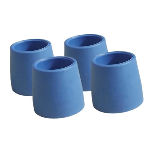 KOMBIUDA 4pcs Rubber Climbing Cane Foot Cover Walking Stick Rubber Ends Cane Rubber Tips Replacement Walking Stick Blue