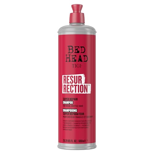 Bed Head by TIGI Resurrection Super Repair Shampoo Restoring Formula for Dry Brittle & Damaged Hair with Moisture & Repair Active Technology Salon-Quality Hydration 600ml