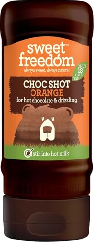Sweet Freedom Choc Shot Orange 320 g Refined Sugar Free Chocolate Syrup for Coffee Milkshakes & Baking High Fibre Vegan Only 13 Calories Per Teaspoon (Pack of 1)