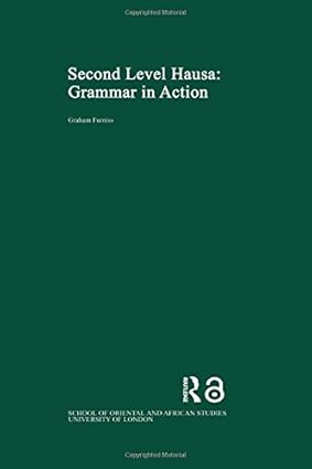 Second Level Hausa: Grammar in Action book cover