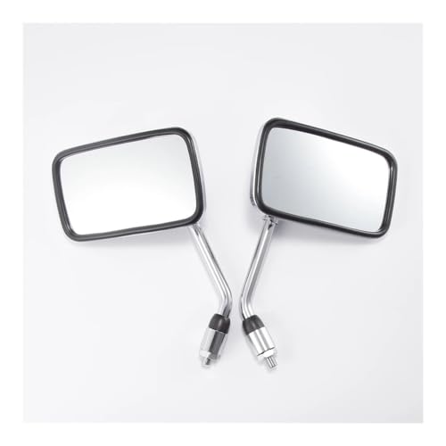 Espejo retrovisor 10 mm universal rectangular para manillar de motocicleta par 4