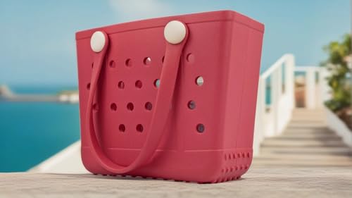 Small Beach Bag - Blowing Pink Bubbles - Lightweight, Washable, Durable - All Purpose EVA - for Beach, Pool, Boat, Work3