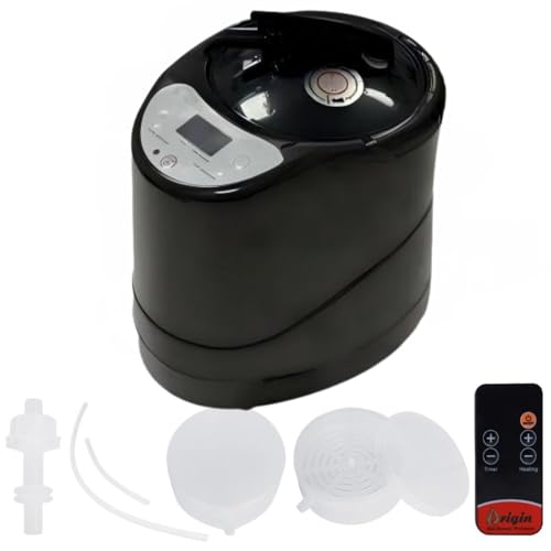 HOSOUTION 3L Sauna Steamer Fcc Certified 3L & 1200W Steam Generator Sauna Steamer Machine with Remote Control Portable Sauna Steamer with Sturdy Lid and Explosion-Proof Interior Black