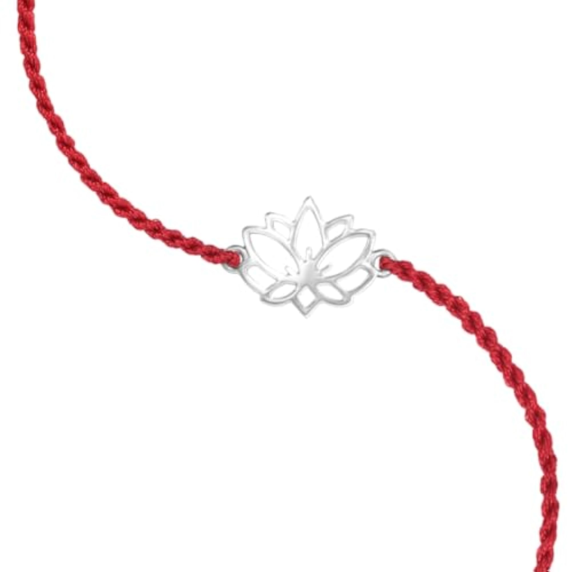 925 Sterling Silver Floral Minimal Rakhi for Brother