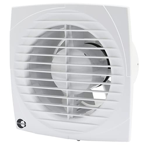 EQUATION - Ventilador de baño - Extractor - Ventilador de pared - Interruptor - 175 x 175 mm - Ø 120 mm - 12 m² - 152 m3/h - 17 W