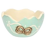 THUN - Centrotavola in ceramica a forma di uovo Incanto di Pasqua - Ceramica,16,1x15,8x9 c...