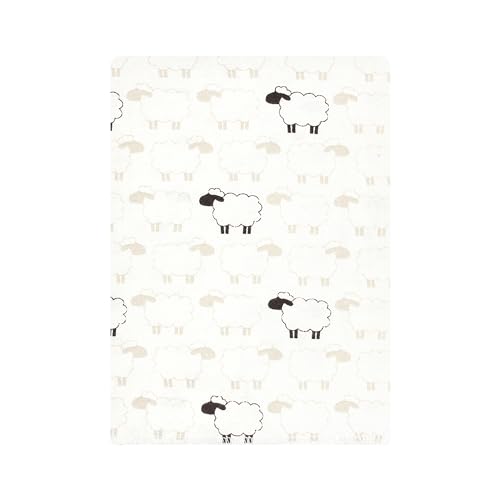 Image of Hudson Baby Unisex Baby Flannel Burp Cloth 12pk, Taupe Sheep, One Size