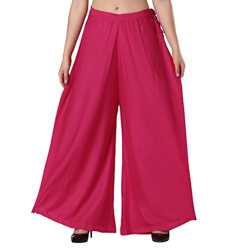 Image of Super Soft Flared Solid Rayon Sharara In 10 Attractive Colours For Women's And Girl's