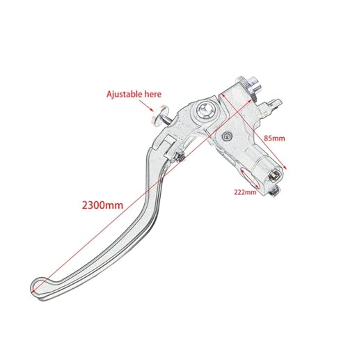 Levier d'embrayage moto d'exception et freins hydrauliques de précision rouge