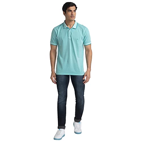 Image of Colorplus Tailored Light Blue T-Shirt for Men