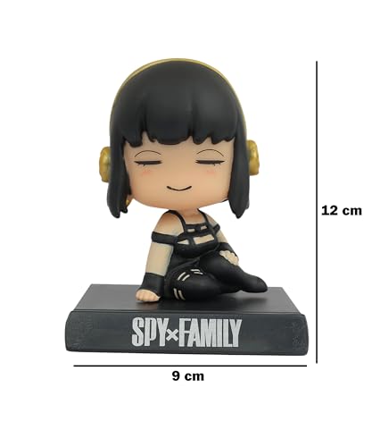 Image of Daiyamondo Super Hero Anime Polyvinyl Chloride Action Figure Bobble Head for Car Dashboard Office & Study Table Decoration for Everyone (Spy Black Girl),9 X 7.5 cm