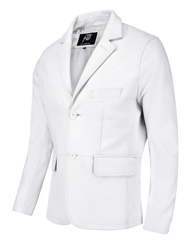 Image of Jild Lambskin Leather Jacket Men Casual Coat - Notched Collar Classic Bond's Style Ultimate Leather Blazer for Men