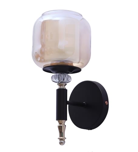 Image of ELAINTE Premium Wall Light | | Elegant Glass Wall Lamp for Living Room & Hallway | 3 Years Warranty | Free Bulb (Velora-Single)
