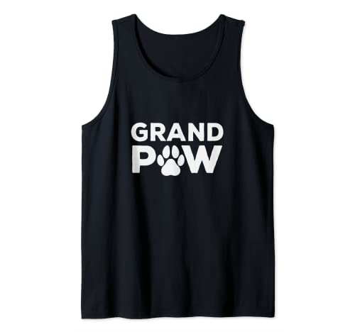 Funny Dog Grand Paw Doggy Puppy Lover Grandpa Vintage Gift Tank Top