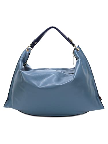 Sac Hobo Donna Manila Grace B265EU-MA011 Blu en cuir souple bleu - 2
