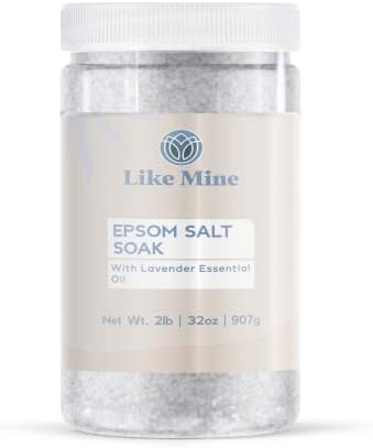 Like Mine Epsom Salt Soak with Lavender Essential Oil, 2lb, Bath & Foot Soak, Magnesium Sulfate Blend