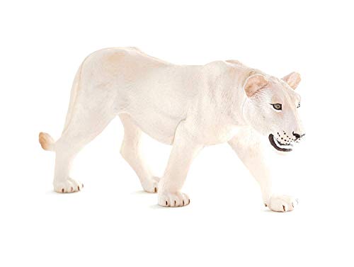 Collectible Wildlife Gifts White Lioness Toy Figure 5.5