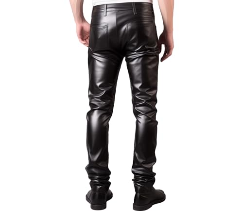 Genuine Lambskin Biker Leather Pants for Men - Motorcycle Leather Pants Men - Stylish Leather Pants Men2