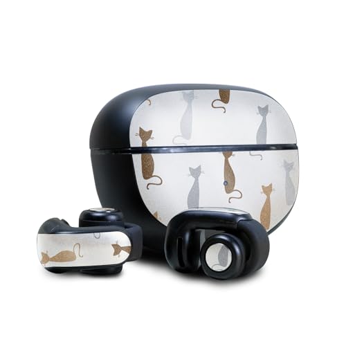 Image of Glossy Glitter Skin Compatible with Bose Ultra Open Earbuds - Cat Lady - Premium 3M Vinyl Protective Wrap Decal Cover - Easy to Apply | Crafted in The USA by MightySkins