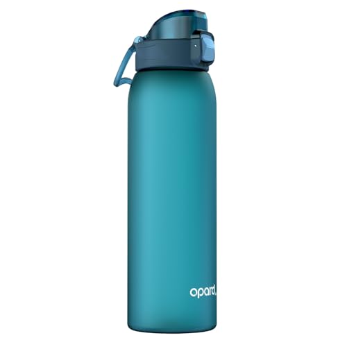 Image of Opard Zip 32oz Plastic Water Bottle Dishwasher Safe, Leakproof Flip-Top Lid, BPA Free Tritan, Wide Mouth Reusable Sports Water Bottle for Gym Hiking Commuting Outdoor Travel and School