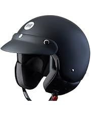 Scooter Helm BHR 803 SIMPLY | Praktische Helm Scooter ECE Goedgekeurd | Motorfiets Jet Helm met Verwijderbaar Gezichtskussen &amp; Micrometrische Ontgrendeling | MATZWART | M