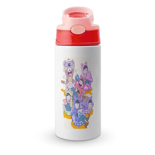 おそ松さん 子供 水筒 ウォーターカップ 魔法瓶 スポーツボトル ポップアップ 漏れ防止 ステンレスボトル ティーカップ 保温 保冷 携帯便利 旅行 通勤 通学 大人 子供用 人気 プレゼント 350ml