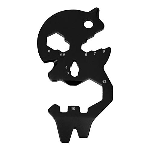 UKCOCO Chaveiro Multi-Ferramenta Edc Caveira Abridor de Garrafas Extrator de Unhas Chave de Fenda Ch