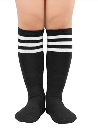 Century Star Kids Soccer Socks Striped Cotton Atheleticl Baseball Softbal Socks Toddler Youth Knee High Sock for Boys Girls2