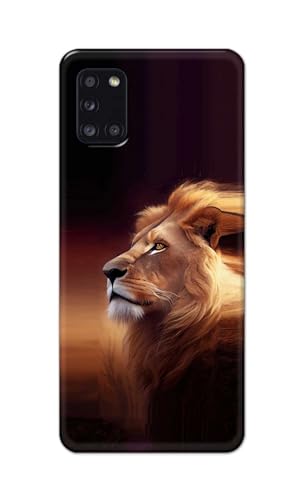 Image of PRINTFIDAA Printed Hard Back Cover Case for Samsung Galaxy A31 Back Cover (Danger Lion) -112