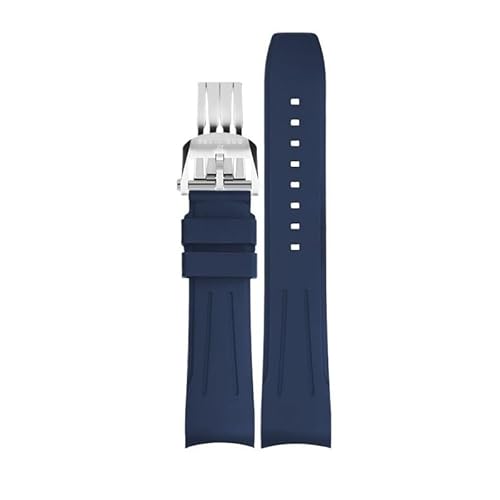 LEEKONEN Rubber watch strap for Breitling Aerospace Chronograph Premier Super Ocean Legendary Aviation(Blue1,24mm)