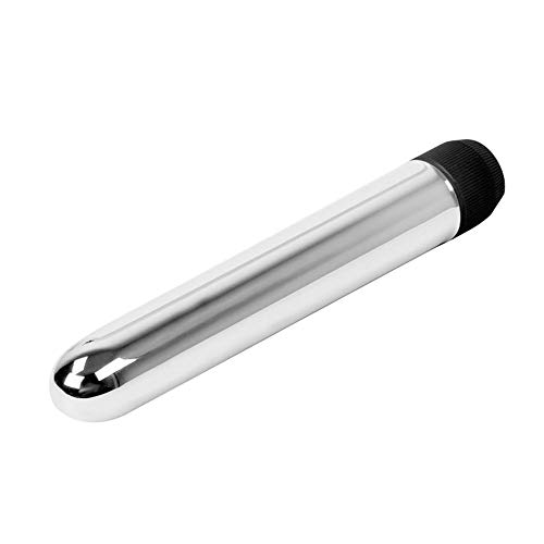 Passion Vibrator Vibrador Personal Multivelocidade Liso Metálico 17 Cm Cromado