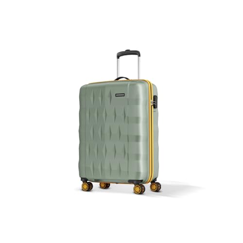 Image of Aristocrat Polycarbonate Spinner Comet Cabin Trolley Bag 56cm|Small|Hard Luggage| Smooth 8-Wheel Suitcase|Combination Lock with Sturdy Zipper|Full Fabric Convipack|3-Year International Warranty(Green)