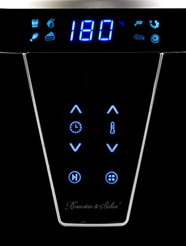 Rosenstein & Söhne Friteuse ohne Fett: Digitale Multi-Heißluft-Fritteuse mit 8 Programmen, 1.500 W, 4,5 l (Elektro-Low-Fett-Heißluftfritteuse, Heißluft-Fritteuse zum Frittieren, Küchenmaschine) – Bild 8