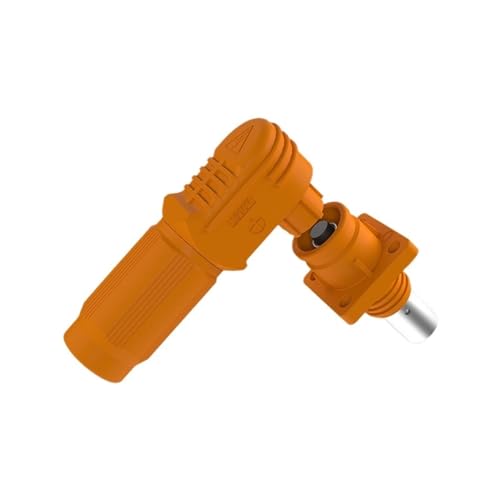 Conector de energía mononúcleo industrial de 8mm con enchufe ondulado naranja de 200A impermeable 3