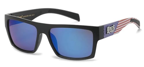 Dweebzilla Rectangular USA American Flag Wrap Around Patriotic Cholo Sunglasses